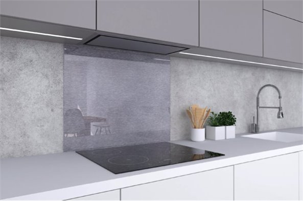 Brushed Stainless Steel Backsplash (23.6x27.6)