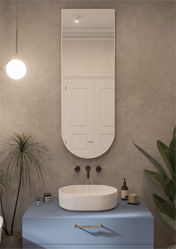31.5" x 19.7" Portal Line White Coat Finish
