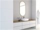 39.4" x 19.7" Oval Line Gold Anode Finish