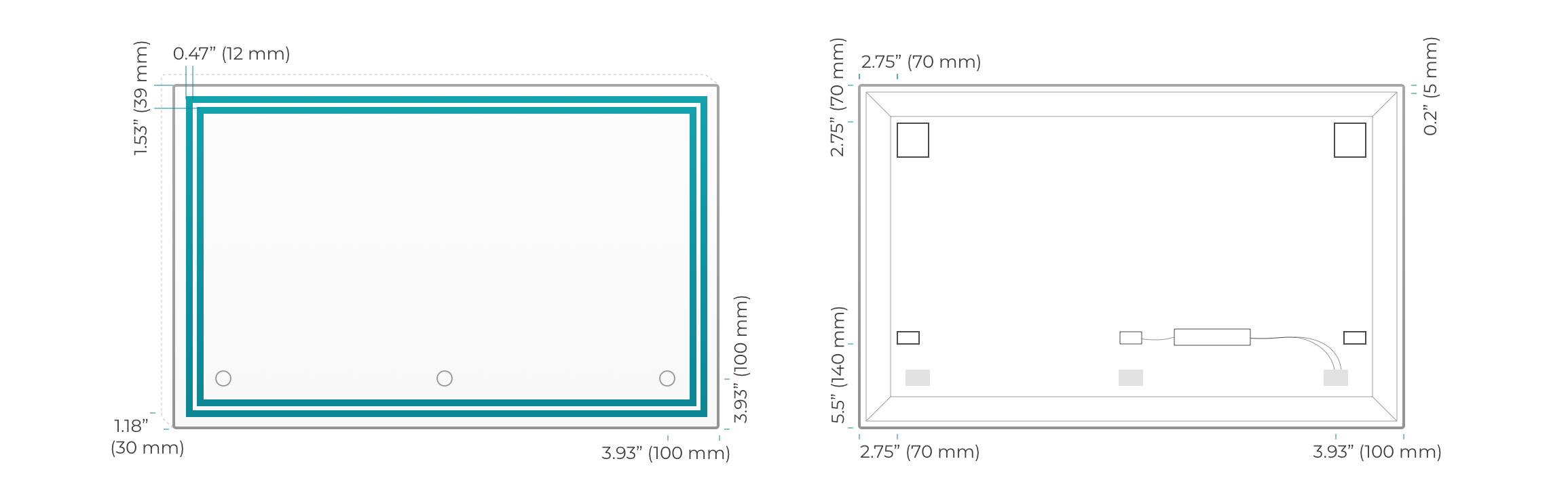Double Line Technical Drawing
