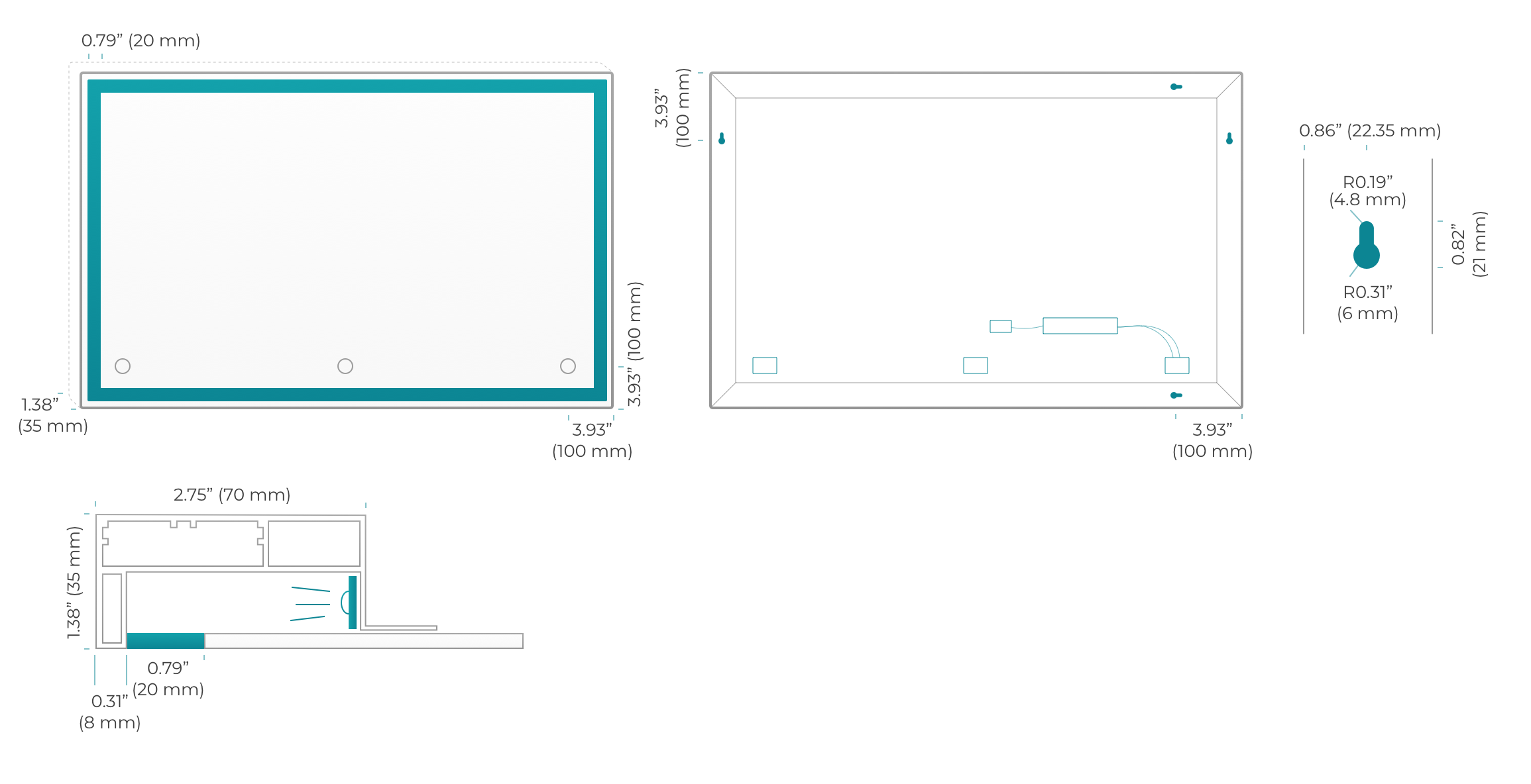 Gap Line Technical Drawing