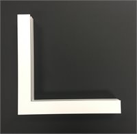 BRW White Glossy Corner
